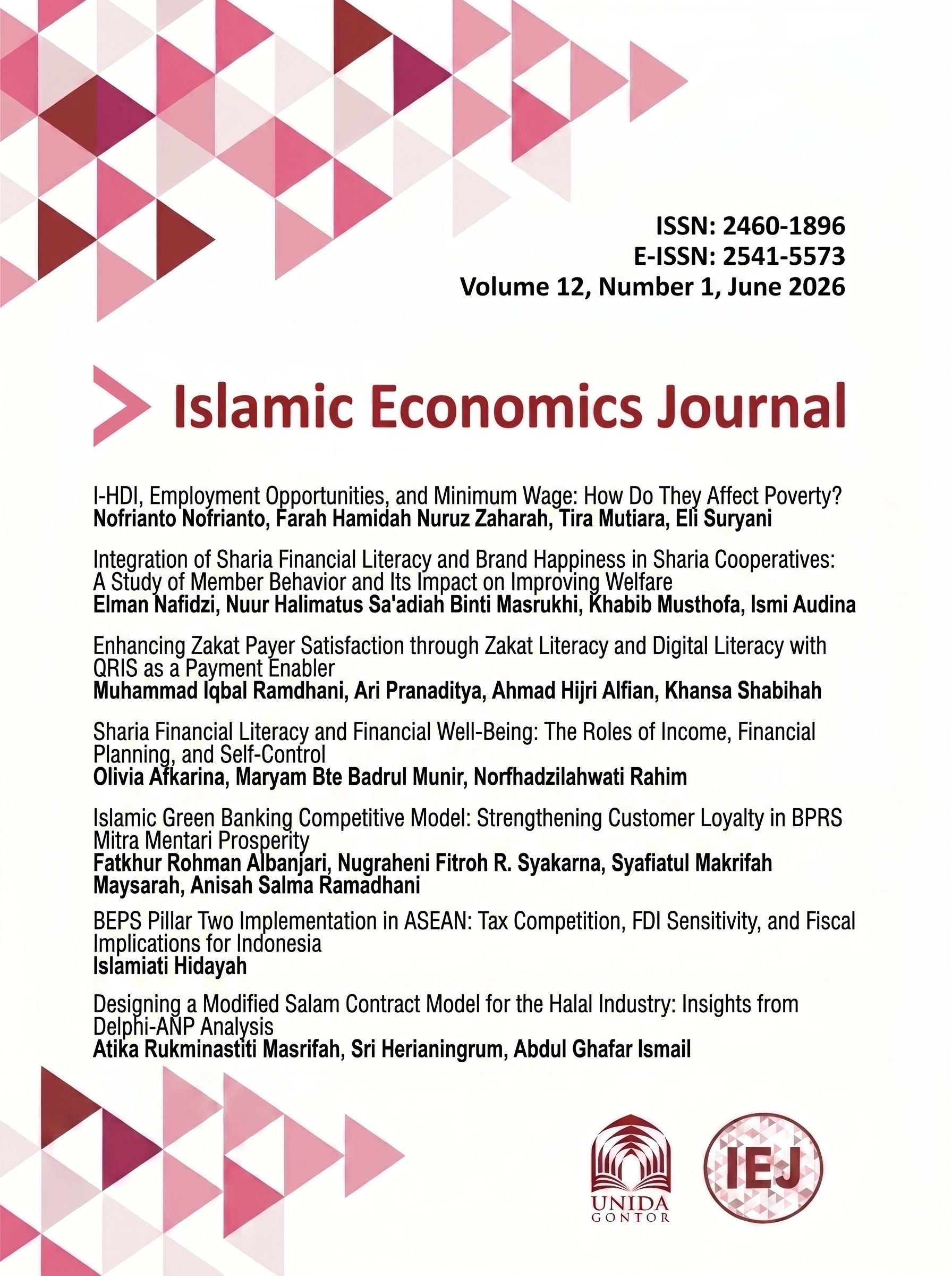 					View Vol. 12 No. 01 (2026): Islamic Economics Journal
				